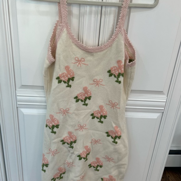 LoveShackFancy Cream and Pink Floral Cardigan Set - Picture 7 of 9